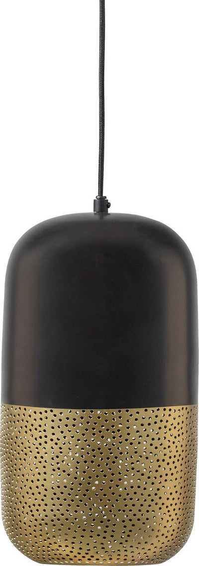 Woood tirsa hanglamp - metaal - zwart brass - 36x20x20