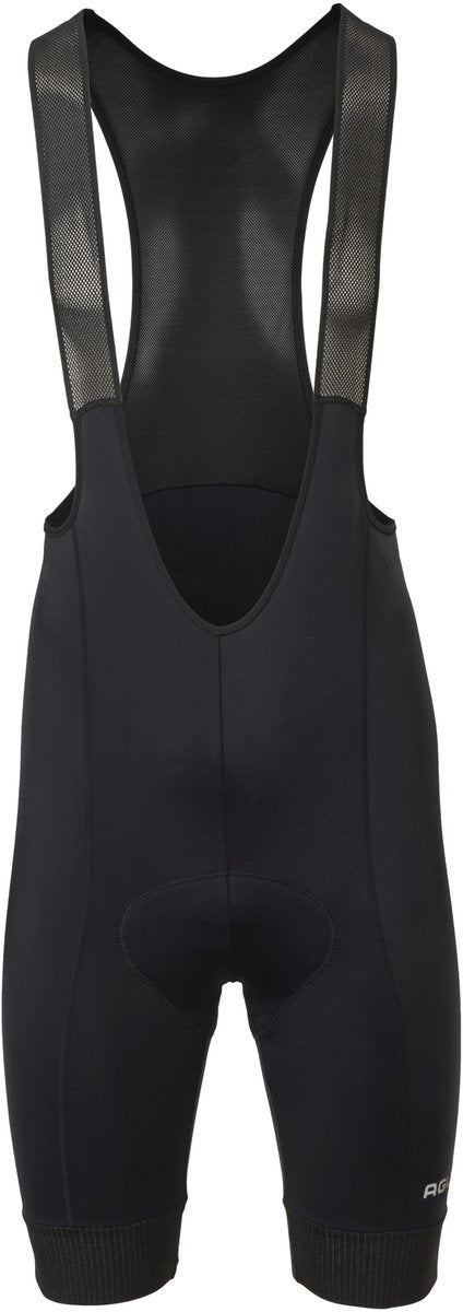 Agu essential - bibshort - fietsbroek - wielrenbroek - heren - zwart - l - comfort mesh bretels - elastische manchetten - reflecterende details