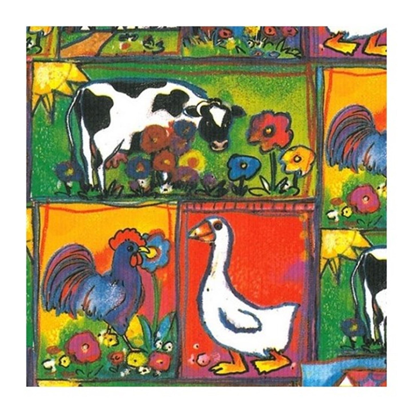 Toonbankrol 30cm boerderijdieren kleurig 200m