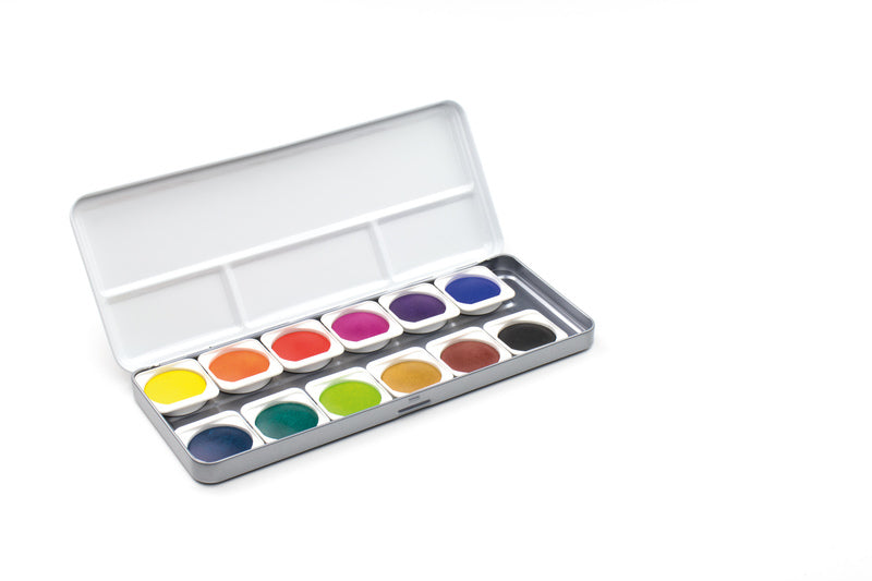 Kangaro k-fi89012 verftablet 30mm waterverf aquarel 12 stuks