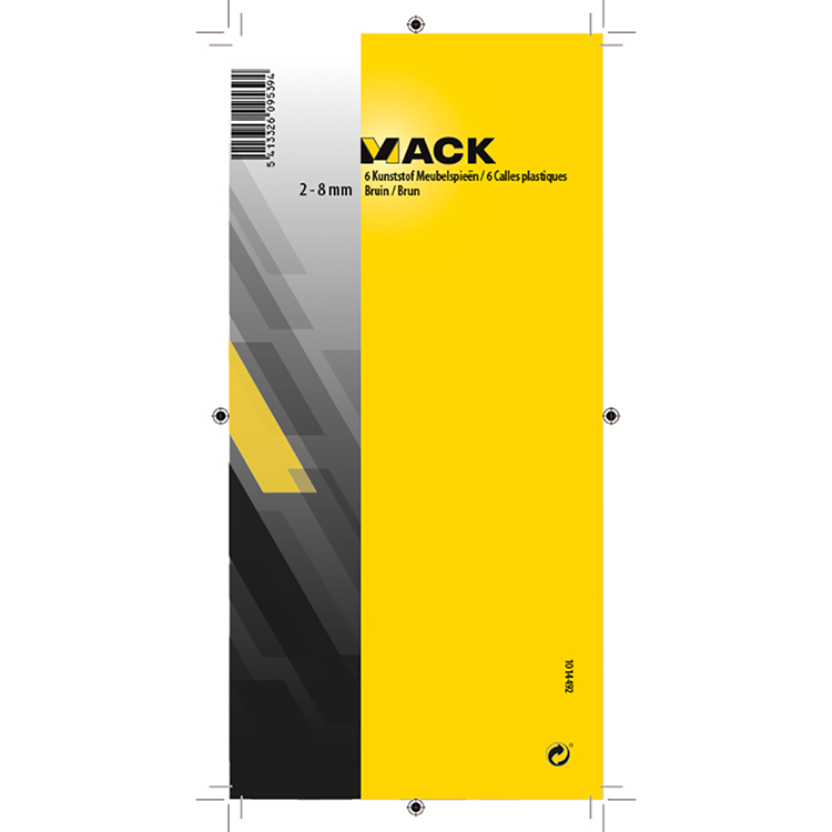 Mack 1014492 - 6 kunststof meubelspieen | 5 stuks