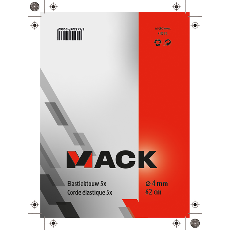 Mack 1015016 - elastiek bungee ball 5st 30cm | 5 stuks