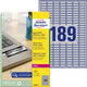 Etiketten avery l6008 zilver 25,4 x 10 mm