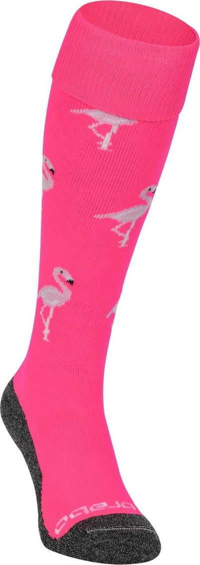 Brabo bc8460a socks flamingo neon pink unisex sportsokken - neon pink 28-30