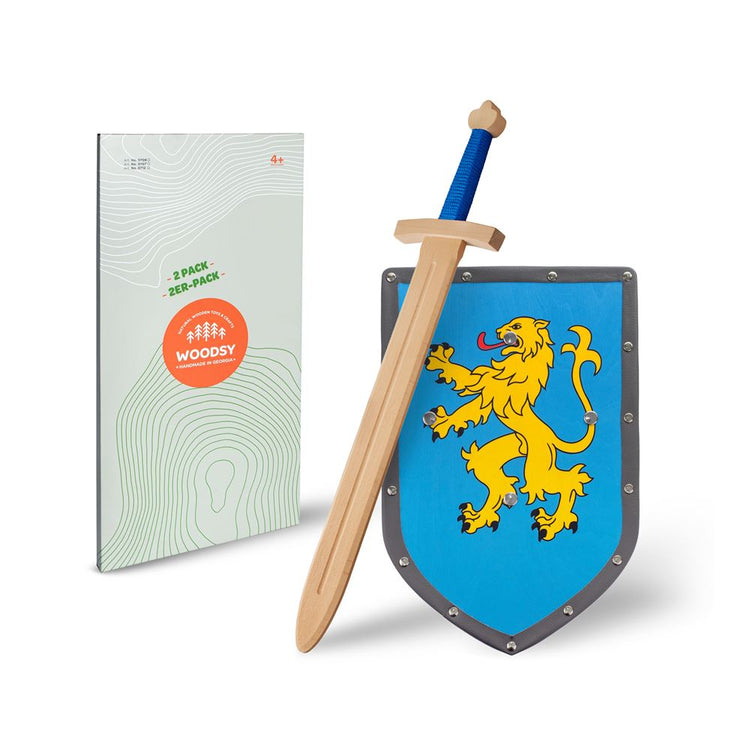 Woodsy houten set zwaard met schild. 4+