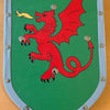 Woodsy houten schild draak groen. 26x39