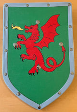 Woodsy houten schild draak groen. 26x39 | 2 stuks - afbeelding 1