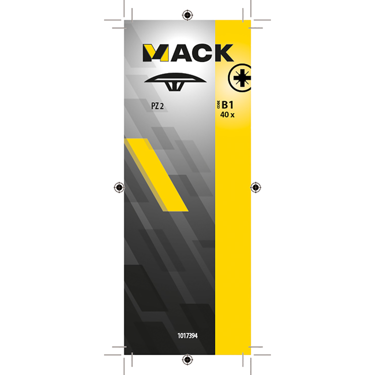 Mack 1017394 - afdekkapje vr pz schr.kunstst.wit 40 st pz 2 | 10 stuks