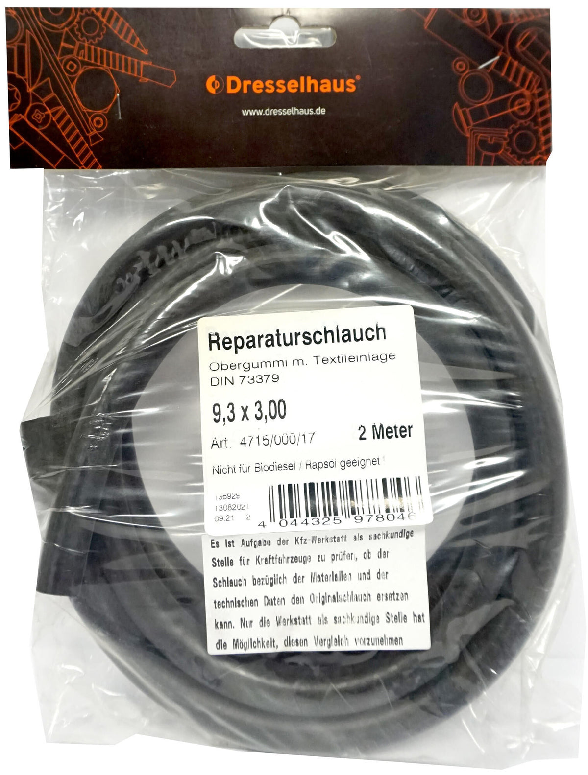 Dresselhaus brandstofslang 4715 power clamp 3,5x9,5 dresselh. e10-tgl. 2m