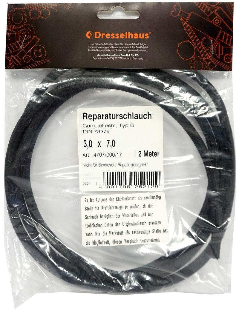 Dresselhaus brandstofslang 4707 fuel hose 7,0x12,0 dresselh. 4707 2m