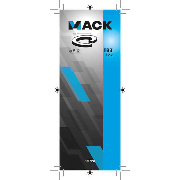 Mack 1017758 - veerring staal verzinkt 12 st m 12 | 10 stuks