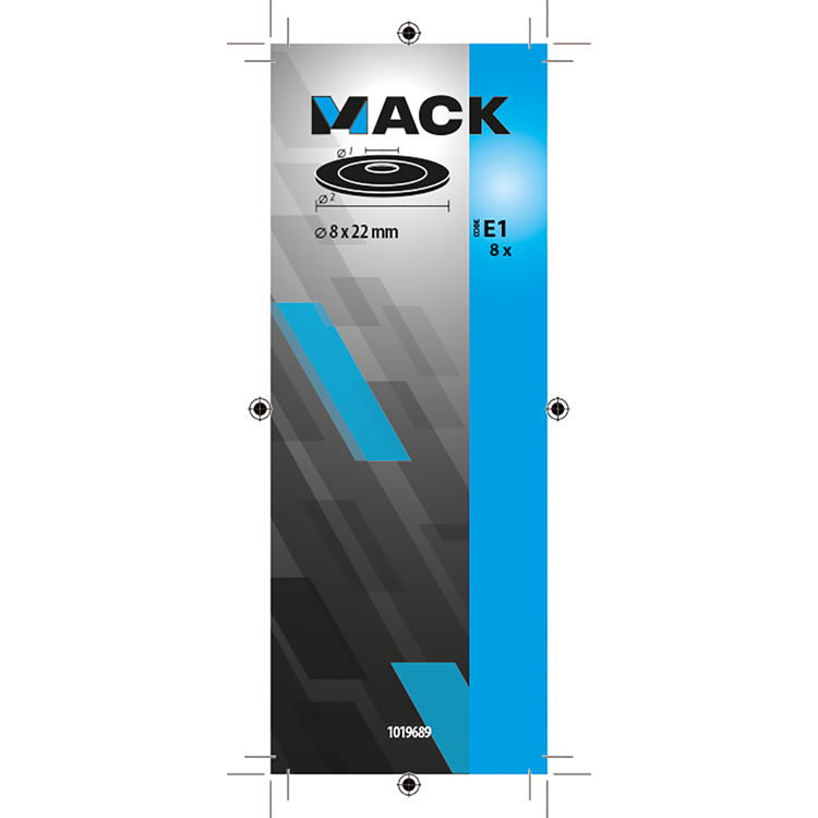 Mack 1019689 - dichtingsring bitumen verzinkt8 st 8 x 22 mm | 10 stuks