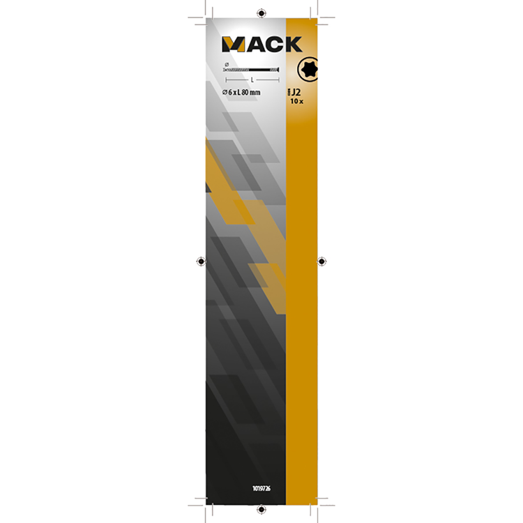 Mack 1019726 - regelschroef verzinkt 10 st 6 x 80 mm | 5 stuks