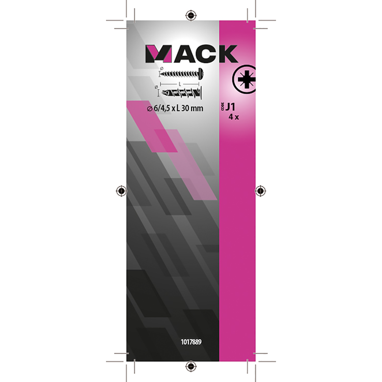 Mack 1017889 - boorplug vr gipskart.plt + schr.zamac 4st 6 x 38 mm | 10 stuks