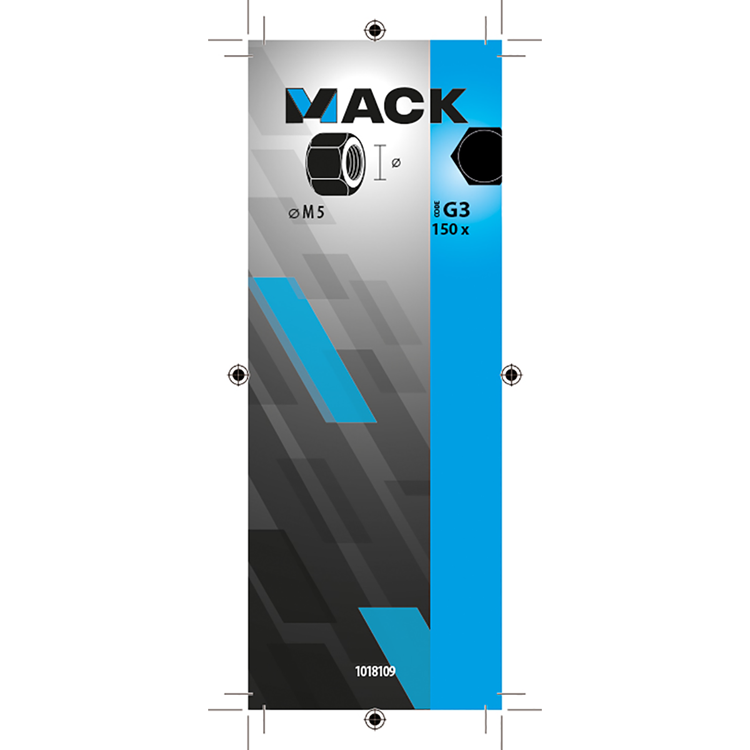 Mack 1018109 - zeskant moer staal verzinkt 150 st m 5 | 5 stuks