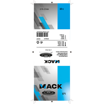 Mack 1019977 - dichtingsring bitumen verzinkt60 st 8 x 22 mm | 5 stuks