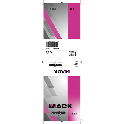 Mack 1018155 - plug polyethyleen 85 st 8mm | 3 stuks