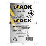 Mack 1020090 - spaanplaatschroef vz kop geel vz 200 st 4,0 x 20 mm | 5 stuks - afbeelding 2