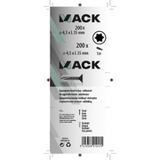 Mack 1020144 - spaanplaatschroef vz kp-zelfb.gvz 200st 4,5 x 35 mm | 5 stuks - afbeelding 2