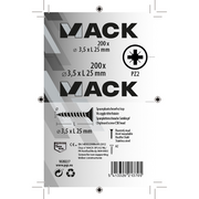 Mack 1020227 - spaanplaatschroef vz kop inox a2 200 st 3,5 x 25 mm | 2 stuks - afbeelding 2