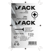 Mack 1020230 - spaanplaatschroef vz kop inox a2 200 st 4,0 x 16 mm | 2 stuks - afbeelding 2