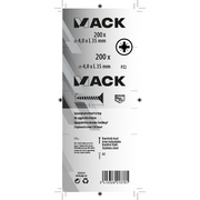 Mack 1020234 - spaanplaatschroef vz kop inox a2 200 st 4,0 x 35 mm | 2 stuks - afbeelding 2