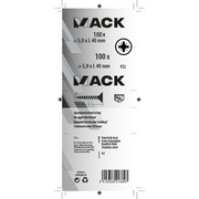 Mack 1020244 - spaanplaatschroef vz kop inox a2 100 st 5,0 x 40 mm | 2 stuks - afbeelding 2