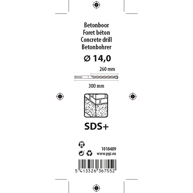 Mack 1018489 - sds-hamerboor sds + 14x300mm | 5 stuks