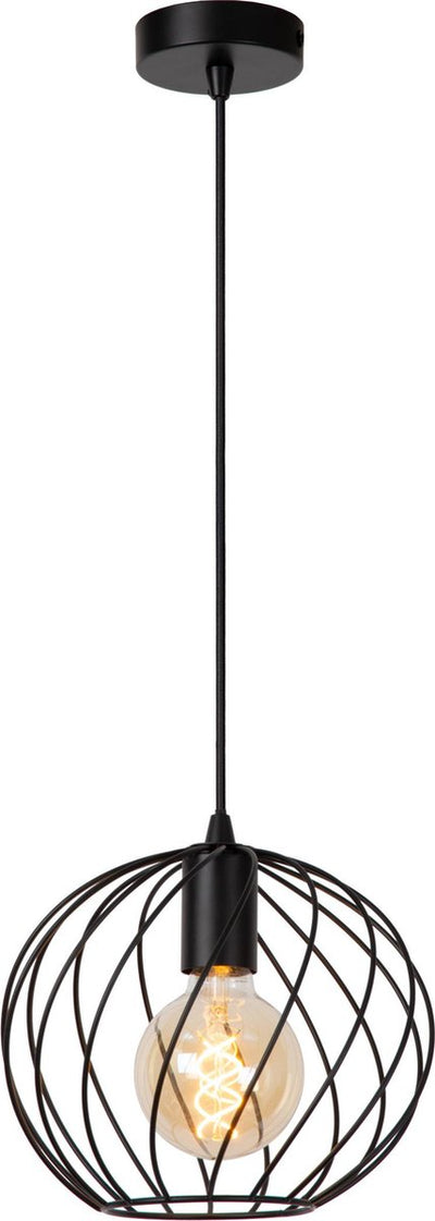 Lucide danza - hanglamp - ø 25 cm - 1xe27 - zwart