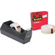 Tapedispenser c38 + crystal clear 600 scotch transparante tape recycle 19mmx33m