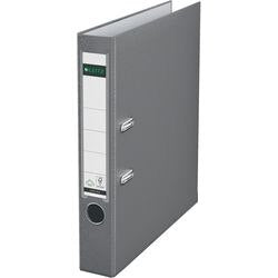 Leitz ordner 1015 plastic breedte 5,2cm grijs insteeketiket grijpgat