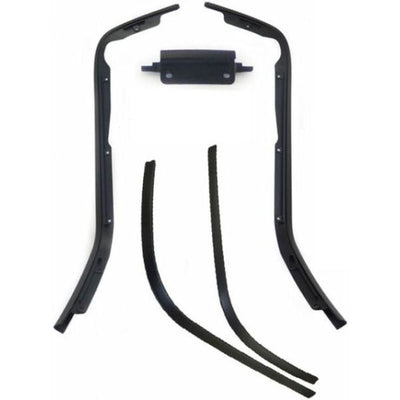Edge sierstripset beenschild en treeplank vespa primavera, sprint 5 delig zwart metallic