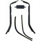 Edge sierstripset beenschild en treeplank vespa primavera, sprint 5 delig zwart metallic
