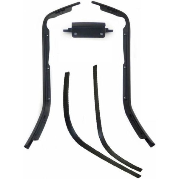 Edge sierstripset beenschild en treeplank vespa primavera, sprint 5 delig mat zwart