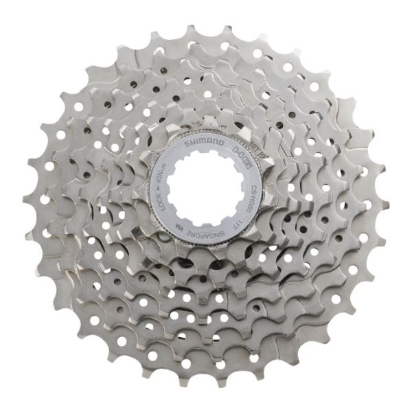 Shimano claris cs-hg50-8 cassette 8-speed 11-30t – vernikkeld staal – zilver