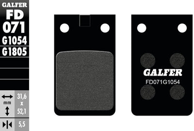 Galfer bremsbelag fd071 brake pad fd071 g1054 organic