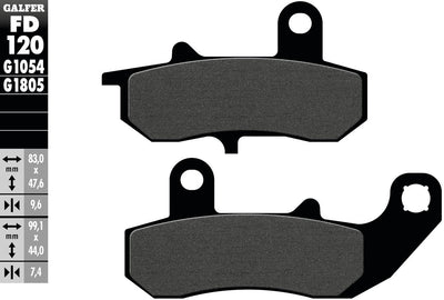 Galfer bremsbelag fd120 brake pad fd120 g1054 organic