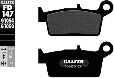 Galfer bremsbelag fd147 brake pad fd147 g1054 organic