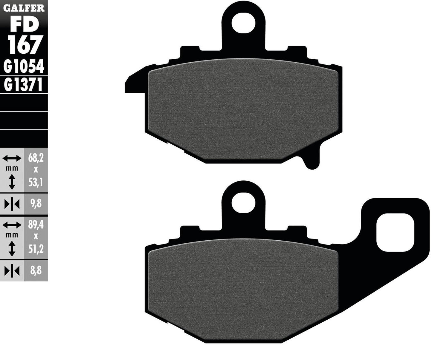 Galfer remblokken fd167 brake pad fd167 g1054 organic
