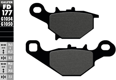 Galfer bremsbelag fd177 brake pad fd177 g1054 organic