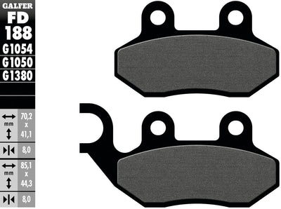 Galfer bremsbelag fd188 brake pad fd188 g1054 organic standard