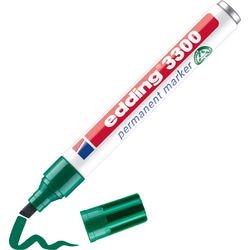 Permanente marker edding 3300 groen 1-5 mm beitelvormige punt