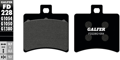 Galfer bremsbelag fd228 brake pad fd228 g1054 organic standard