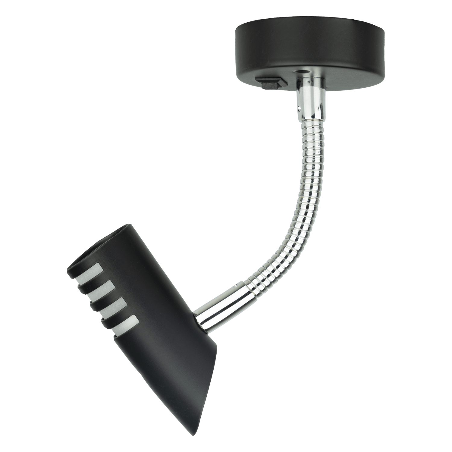 Sao flexibele led spot met schakelaar - zwart