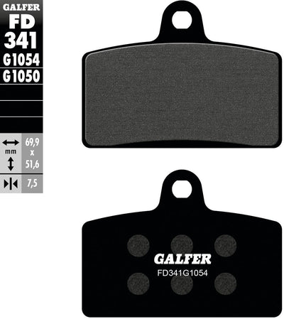 Galfer bremsbelag fd341 brake pad fd341 g1054 organic standard