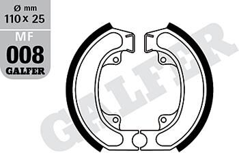 Galfer bremsbacke mf008 brake shoe mf008 g2165 organic
