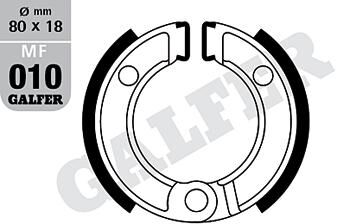 Galfer bremsbacke mf010 brake shoe mf010 g2165 organic