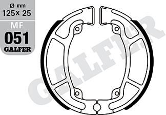Galfer remsegmenten mf051 brake shoe mf051 g2165 organic