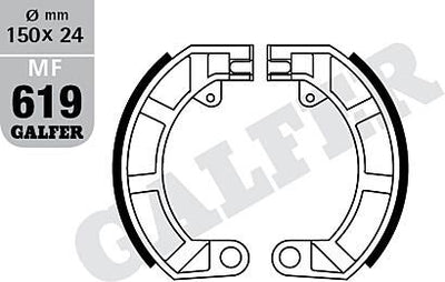 Galfer bremsbacke mf619 brake shoe mf619 g2165 organic