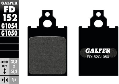 Galfer bremsbelag fd152 brake pad fd152 g1050 organic